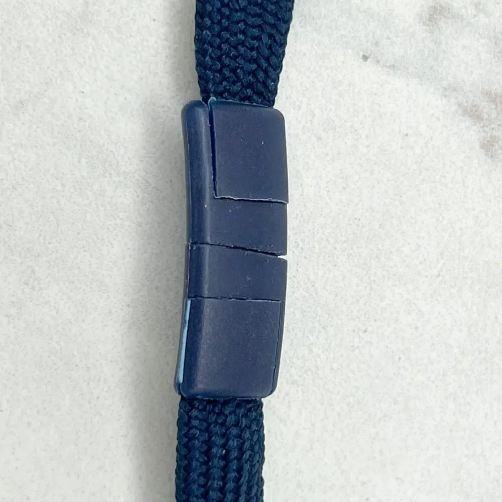 Navy Blue ID Badge Holder Lanyard Necklace